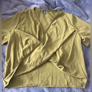 Olive Green Blouse Top
